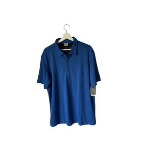 Alo‎ Mens Polo Size 2XL Blue Golf Coolfit Performance Short Sleeve Breathable